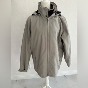 Men’s Weatherproof Gray Hooded Jacket Medium